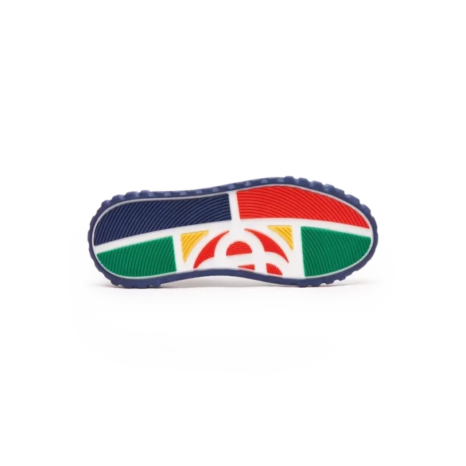 Court hvit og marineblå sneaker for menn