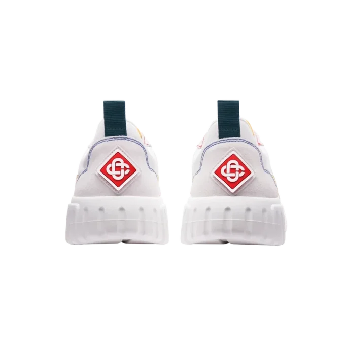 Court hvite og flerfargede sneakers for menn