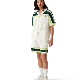 Court hvite og flerfargede sneakers for menn