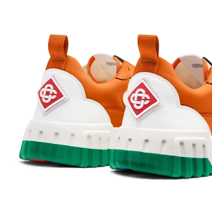 Court-sneakers for kvinner i oransje og hvitt