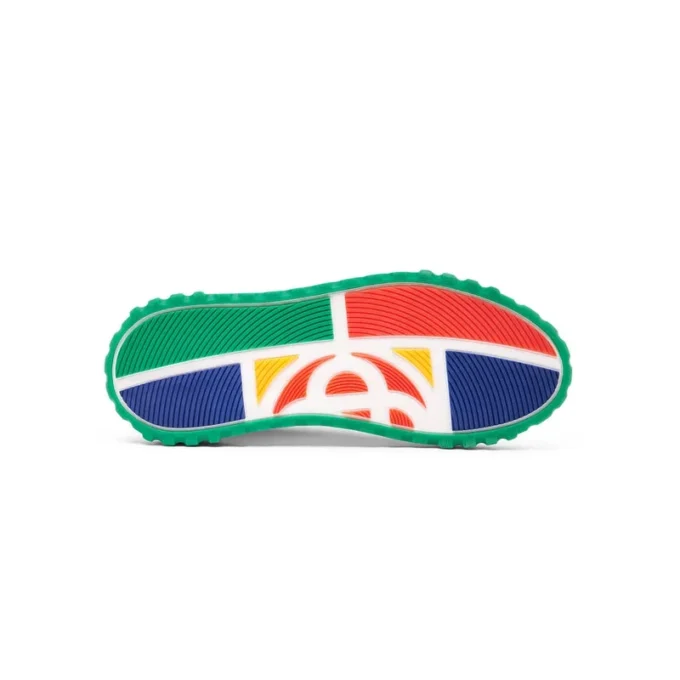 Court-sneakers for menn i oransje og hvitt