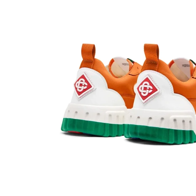 Court-sneakers for menn i oransje og hvitt