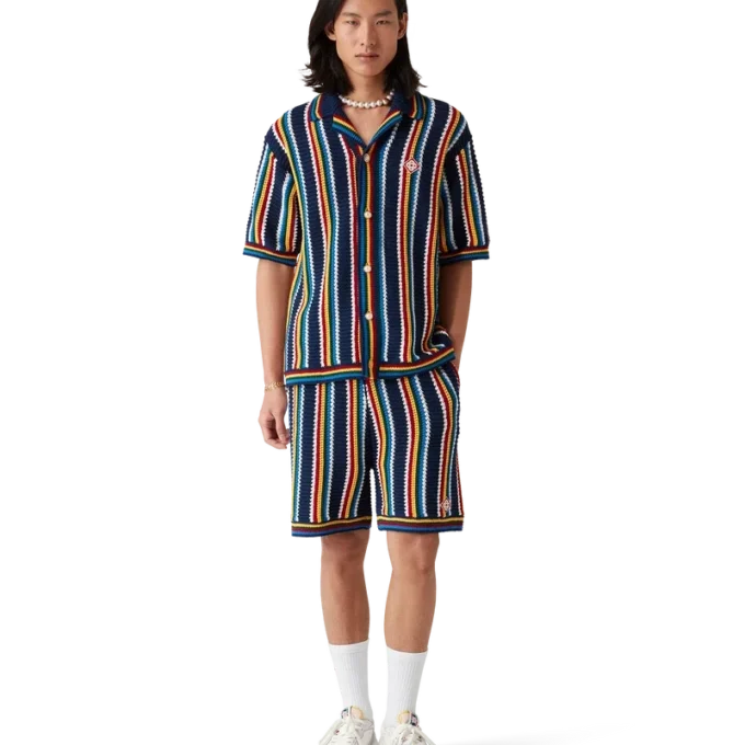 Crochet Stripe Shorts Crochet Stripe Shorts