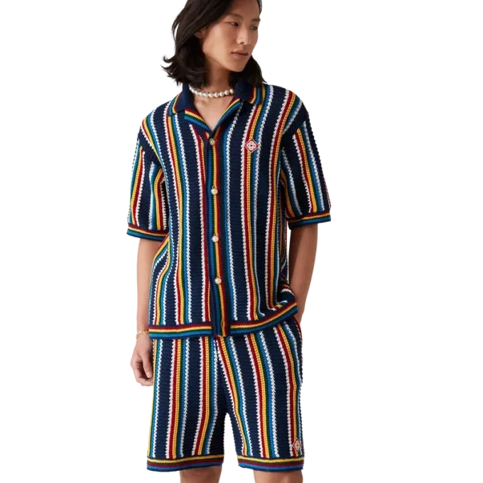 Crochet Stripe Shorts Crochet Stripe Shorts