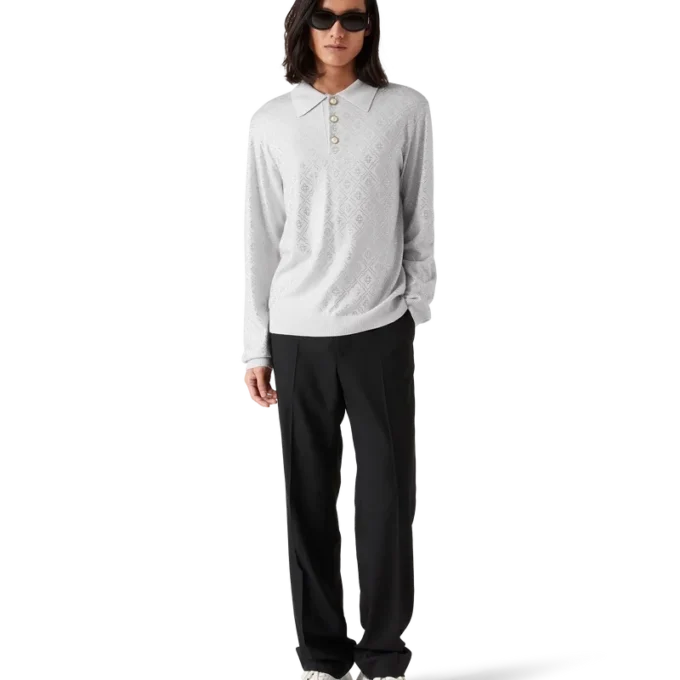 Crystal Monogram strikket pique-skjorte