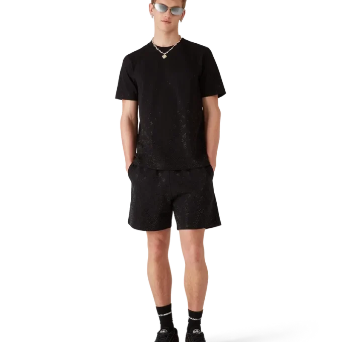 Crystal Monogram-sweatshorts