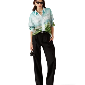 Dalmatian a La Montange langermet silkeskjorte