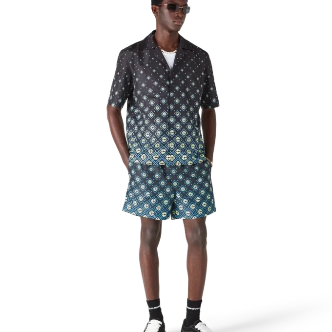 Degrade Black Monogram-Shorts