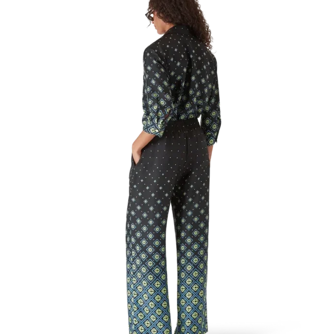 Degrade Monogram langermet silkeskjorte