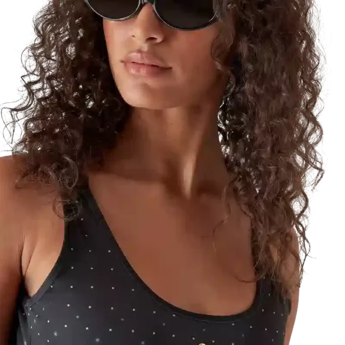 Degrade svart monogram-badedrakt