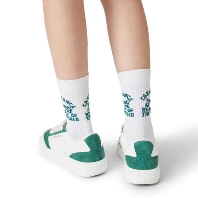 Del Mar hvit og grønn sneaker for kvinner