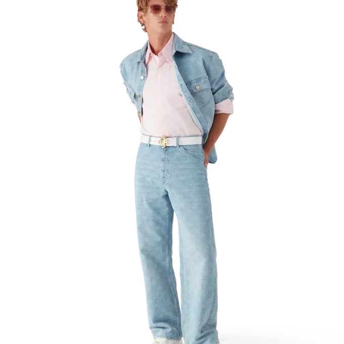 Denim Monogram Relaxed Fit-jeans