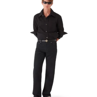 Denim Monogram Straight Leg Jeans