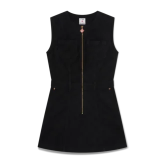 Denim Monogram Zip Kjole