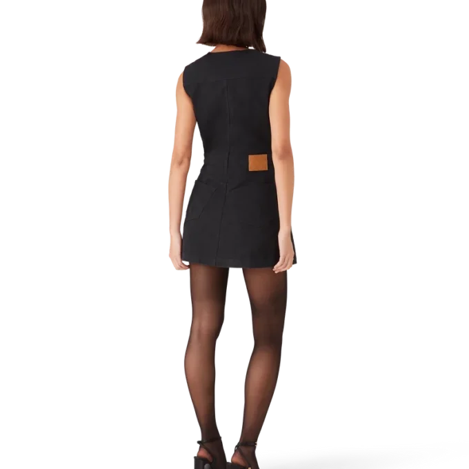 Denim Monogram Zip Kjole