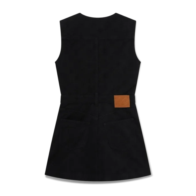 Denim Monogram Zip Kjole