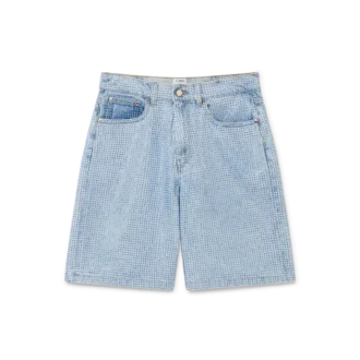 Denim Shorts med krystallpynt