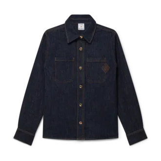 Denimskjorte med brodert logo