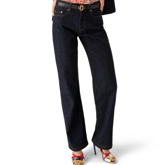 Denimskjorte med brodert logo