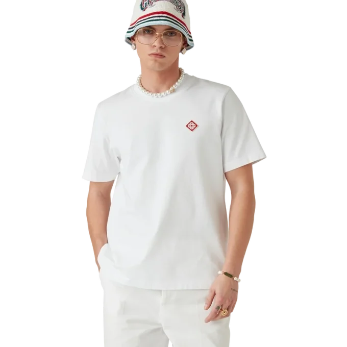 Diamantlogo-T-skjorte med korte ermer