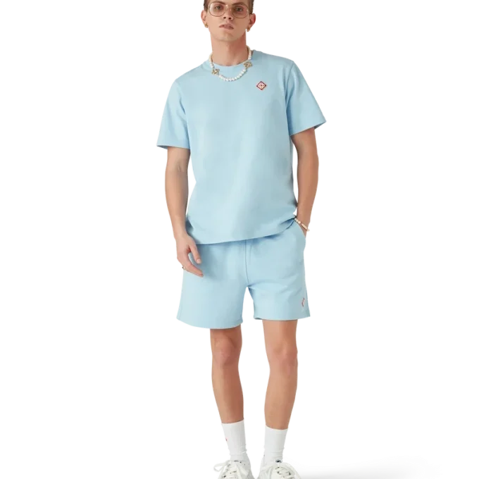 Diamantlogo-T-skjorte med korte shorts