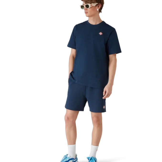 Diamantlogo-T-skjorte med korte shorts