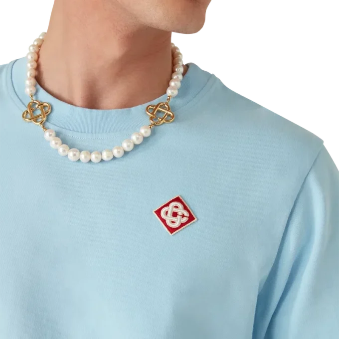 Diamantlogo-T-skjorte med korte shorts