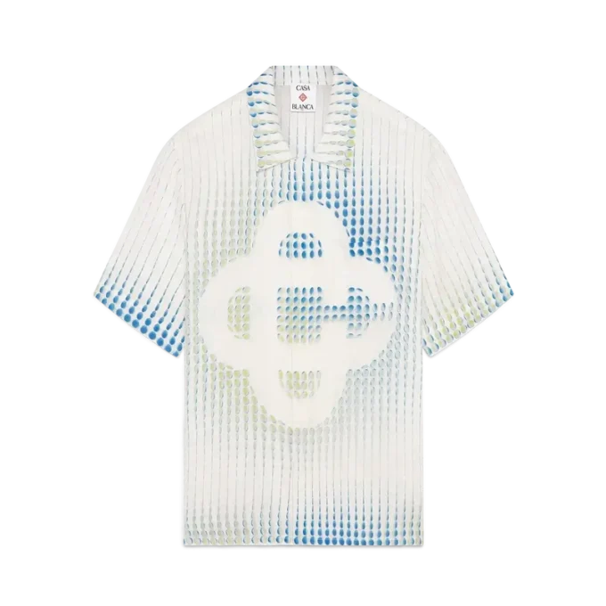 Dots kortærmet lin-skjorte med shorts