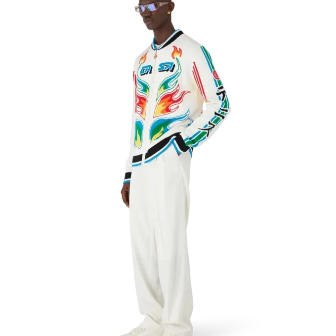 Flame Laurel bomullstrikket Casa Club-jakke