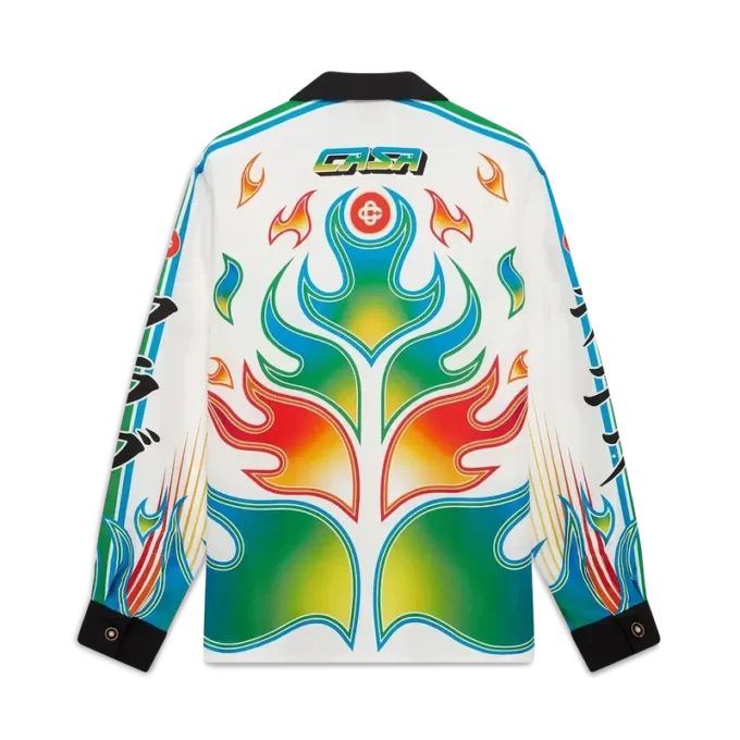 Flame Laurel langermet skjorte i silketwill