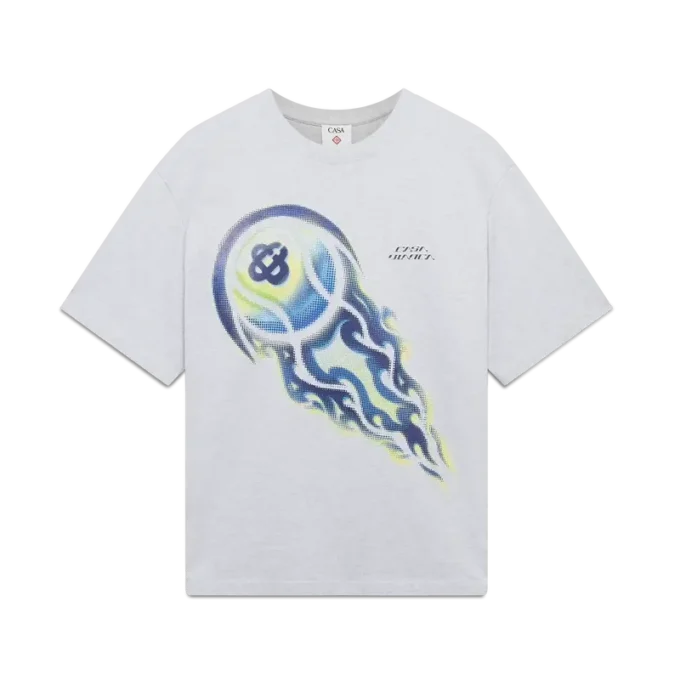 Flaming Tennis Ball Oversized kortærmet Short Sleeve T-skjorte