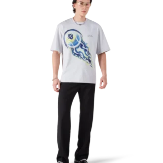 Flaming Tennis Ball Oversized kortærmet Short Sleeve T-skjorte
