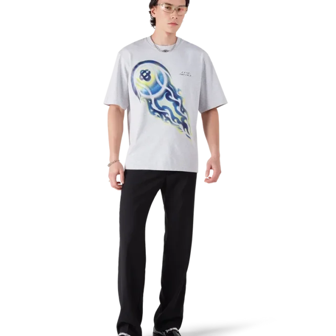 Flaming Tennis Ball Oversized kortærmet Short Sleeve T-skjorte