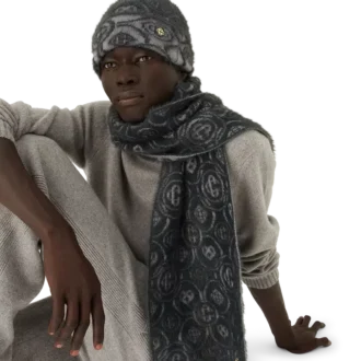 Fluffy Monogram Mohair-skjerf