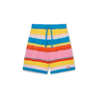 Fluffy Stripe Oversized Shorts