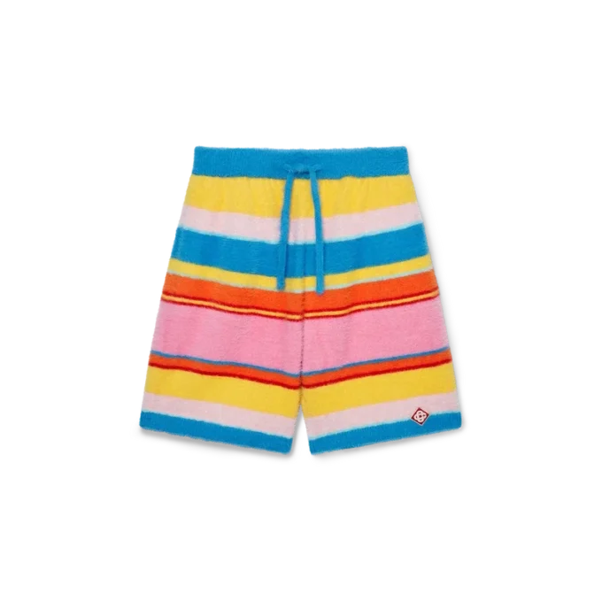 Fluffy Stripe Oversized Shorts