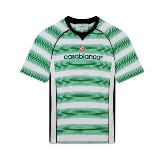 Fotball-T-skjorte med paneler i gradientstriper