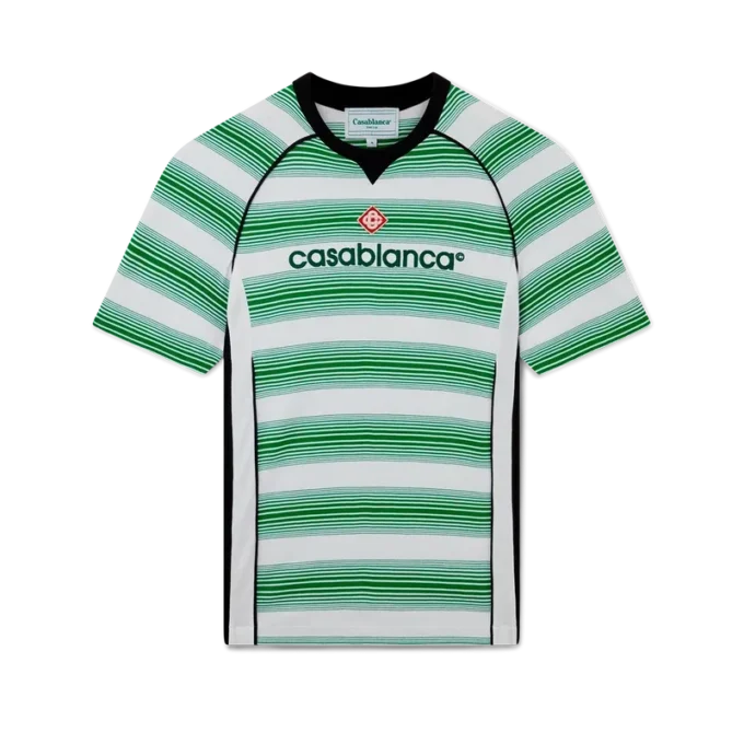 Fotball-T-skjorte med paneler i gradientstriper