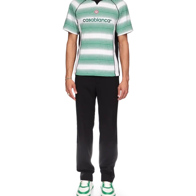 Fotball-T-skjorte med paneler i gradientstriper