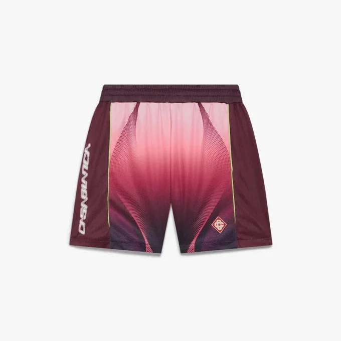 Fotballshorts med auberginefarget gradient