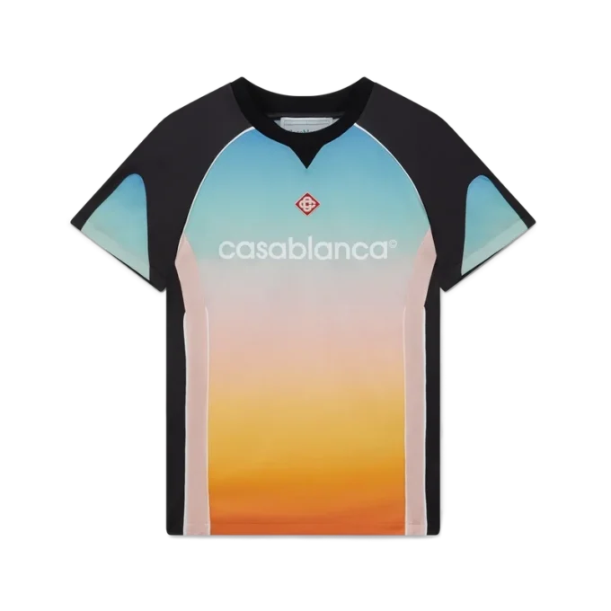 Fotballskjorte med pastellfarget gradient