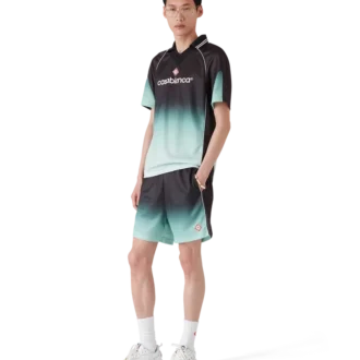 Fotballshorts i jacquard med gradientmonogram