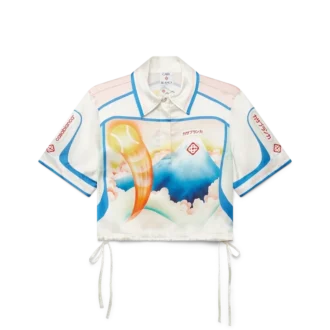 Fuji Dream kortærmet, kort skjorte i silke