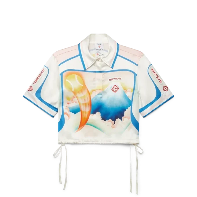 Fuji Dream kortærmet, kort skjorte i silke