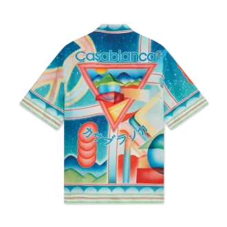 Galaxy Court kortærmet silkeskjorte