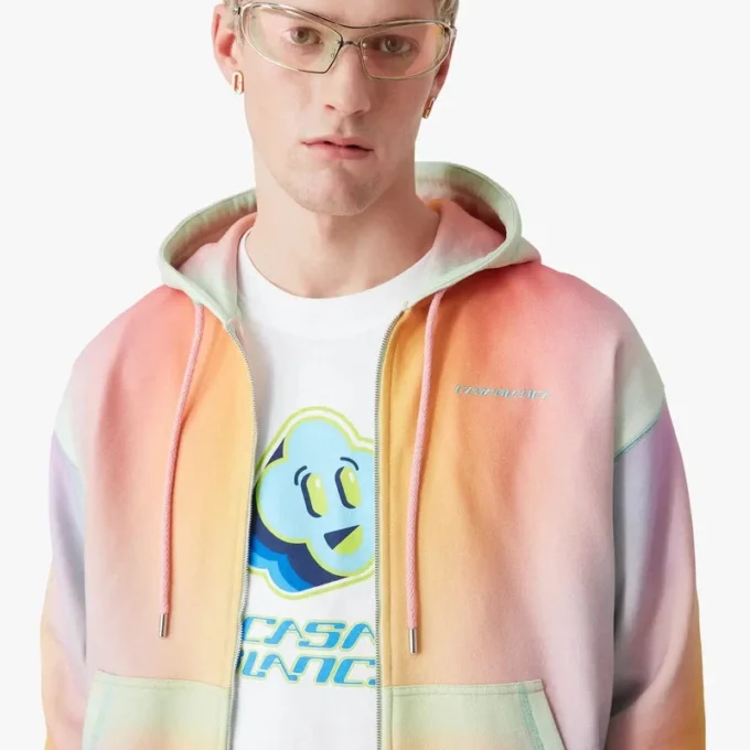 Glass-hettegenser med glidelås