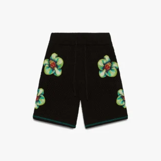 Glitch Orchid broderte heklede Shorts