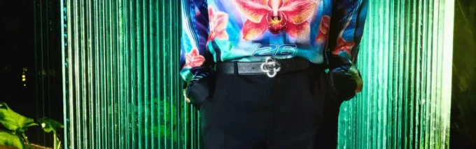 Glitch Orchid Oversized Short Sleeve T-skjorte