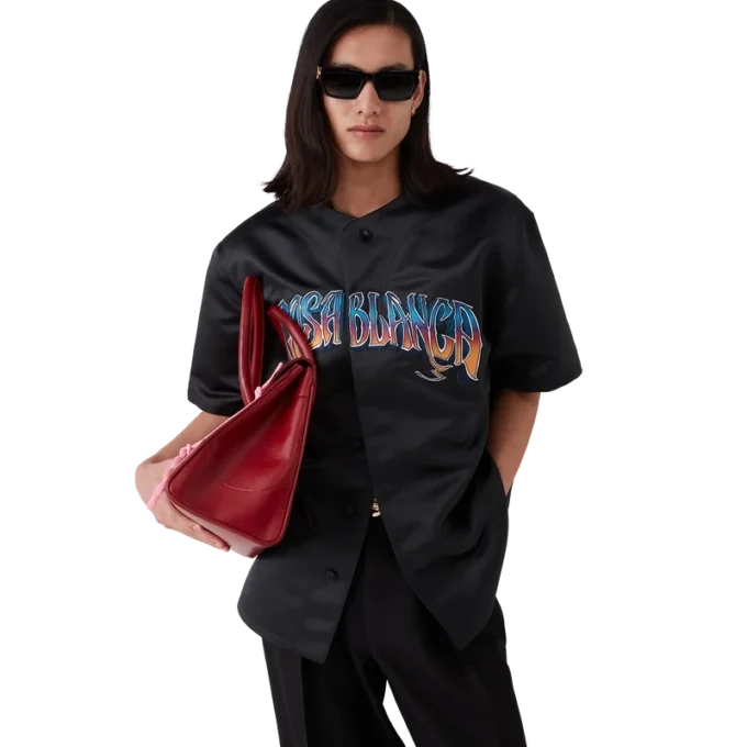 Gothic kortærmet baseballskjorte