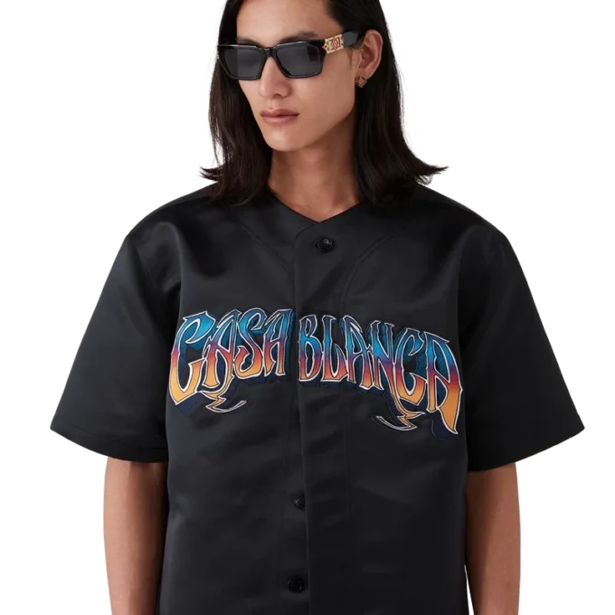 Gothic kortærmet baseballskjorte